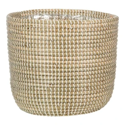 Image de Scheurich jonc de mer 22 Pot En osier Couleur : blanc Diamètre cm Hauteur 19,5 Volume 7,5 l