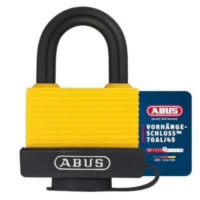 Image de Abus 50873 70AL/45 Cadenas en Laiton 45 mm avec anse Alu/protection spéciale Jaune