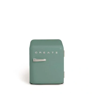 Image de CREATE Retro Fridge 50 Silver Réfrigérateur vert sauge poignée argent / 85 W, mini bar, une étagère, design rétro, cm, deux étagères, capacité de 48 l, économie d&#039;énergie, x 44 49,8 cm