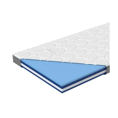 Image de eazzzy Surmatelas Royal Hybrid Taille 180 x 200 11 cm avec mousse à mémoire de forme en gel forme, régulateur température, couverture argentée antibactérienne, 2 côtés, fixation