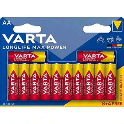 Image de Alcalines Marque VARTA Modèle LONGLIFE Max Power AA X8+4 gratuites