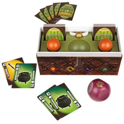 Image de SPIN MASTER GAMES LA COURSE AU VIF D&#039;OR HARRY POTTER Reproduction Fidèle du Coffre de Quidditch Jeu Société Ambiance, Action Et Réflexe 6063463 Jouet Enfant 8 ans +