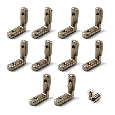 Image de (10 Pièces) 4040 Support d&#039;angle en forme de L pour profil aluminium standard européen avec vis