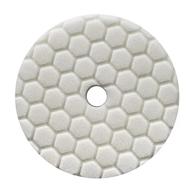 Image de Chemical Guys Hex Logic Quantum Disque de Polissage Hexagonal 14 cm (140 mm) Anti Hologramme, Blanc