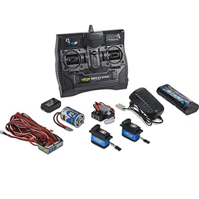 Image de Carson 500501015 Reflex Stick Truck Set 2.4G 6 Canaux Accessoires, Compatible pour Les modèles et Kits de camions, Modélisme, RC, Télécommande 2 4 GHz, Noir