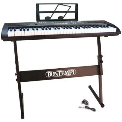 Image de Bontempi Clavier 61 Touches avec Pied, 16 6125, L94cm x W31cm D90cm