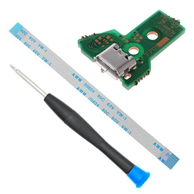 Image de MMOBIEL Remplacement du port de charge pour le modèle Dualshock 4 la manette PlayStation PS4 : JDS 040 12 Pin Flex Cable INCL (+) Screwdriver