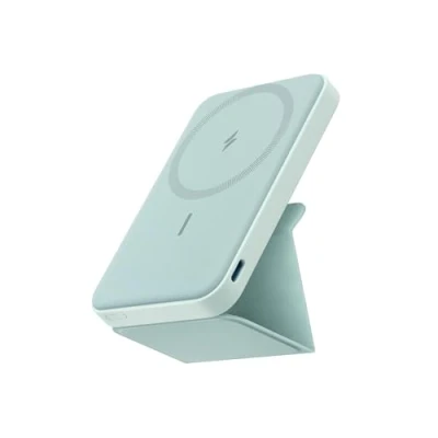 Image de Anker 622 MagGo Batterie Externe magnétique sans Fil 5000 mAh Pliable avec USB C pour iPhone 14/13/12, Vert Jade