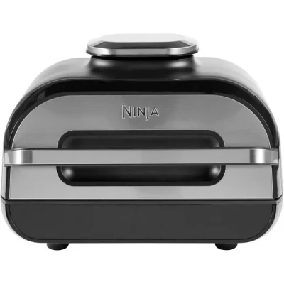 Image de Ninja Foodi MAX Grill &amp; Air Fryer avec Sonde de Cuisson Numérique, 5,7L, 6 Fonctions Cuisson, Fry, Grille, Cuit, Rotis et bien plus, Pièces Lavables au Lave vaisselle 2460W, Gris/Argent AG551EU