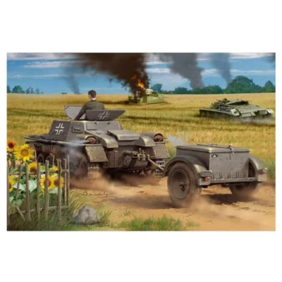 Image de Hobby Boss 80146 Modèle Kit munitions schlepper sur Panzer I Ausf A with Trailer