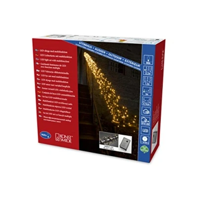 Image de Konstsmide 3863 800 Cluster Guirlande Grappe à Micro LED, Plastique, 11 W, Multicolore, 1360 x 1 cm