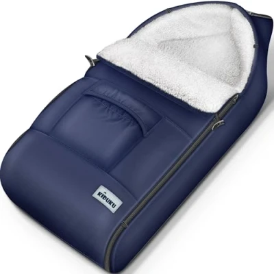 Image de KIDUKU Chancelière pour Poussette Sac de Couchage bébé Lavable Couvre Pieds Coque avec Fermeture éclair et Grande Poche