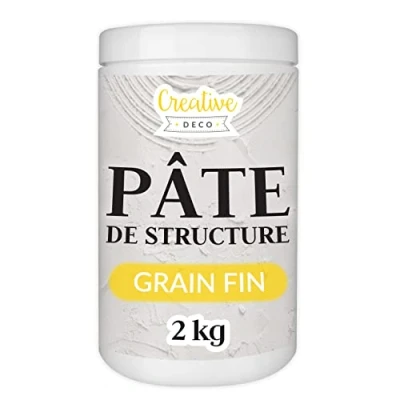 Image de Creative Deco Modeling Paste Pâte de Structure Grain Fin 2kg à Relief pour Peinture Acrylique Modelling Texturée Pate Modelage Effet 3D et Texture Art