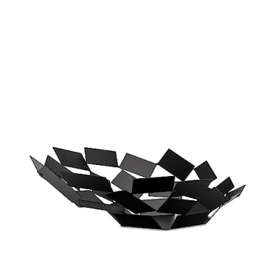 Image de Alessi la Stanza dello Scirocco MT03 B Centre de Table Design, en Acier Coloré à Résine au Époxyde, Noir