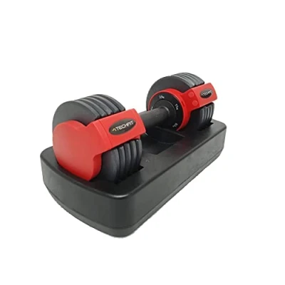 Image de TechFit Haltères avec étui de rangement Ergonomic Handle, Weightlifting, Bodybuilding, Gym Exercises fermeture sécurité réglables 1.7 11.5 kg, 2.5 24 5 40 kg