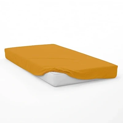 Image de Soleil d&#039;ocre, Drap Housse en Coton 57 Fils 70x140 cm Bebe Moutarde, par d&#039;Ocre
