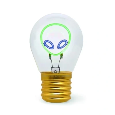 Image de Legami Lampe de table en forme d&#039;ampoule, rechargeable avec câble USB, sans fil, fiction thème Alien, 6,8 x 10,3 cm