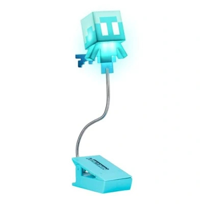 Image de Paladone lampe de lecture Minecraft Allay à clipser sous licence officielle, clip avec câble flexible, tête en forme foule, 3 modes d&#039;éclairage, alimentation par