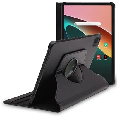 Image de ebestStar ® pour Xiaomi Pad 5, 5 Pro, 5G (2021) Housse PU Cuir Support Rotatif 360 , Noir