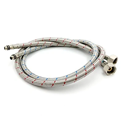 Image de Xcel Home™ 2x M10 x 1/2&quot; BSP 900mm Long Connecteur de robinet flexible Remplacement bricolé queue tuyau Pour 10mm Monobloc Bassin et Éviers Rouille, Sans plomb fuite Conception
