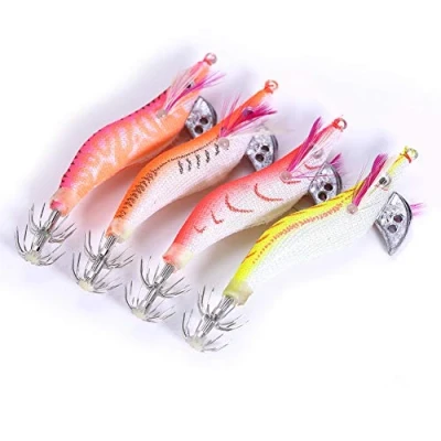 Image de Crevettes de pêche, leurre jigging appât crevettes, leurres pêche calmar pour poulpe