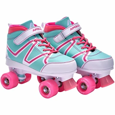 Image de Apollo Rollers Enfants Filles Disco Patins à roulettes Réglables Roller Femmes Confortables &amp; Tailles 31 42 Tendance Adultes