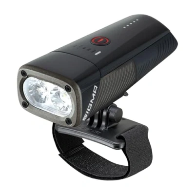 Image de SIGMA Buster 1600 HL, Lampe de Casque avec LM, Rechargeable 6 Modes d&#039;Éclairage, Éclairage Grâce à Un Double Lentille LED Osram, Couleur Noir
