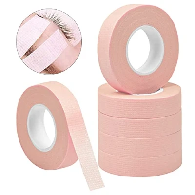 Image de 6 Rouleaux Ruban de Cils, Respirant Tissu non Tissé Bande d&#039;Extension Micropore Adhésif Lint Gratuite Cils en Papier pour 10 Mètres Chaque Rouleau