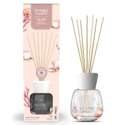 Image de Yankee Candle Signature brins diffuseur Sables roses 100 ml Jusqu’à 10 semaines de fragrance Emballage recyclable Cadeau parfait pour les femmes