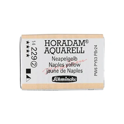 Image de Schmincke HORADAM® AQUARELL aquarelle d&#039;artiste très fine, 229 jaune napel, 14 043, 1/1 godet