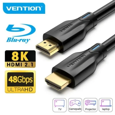 Image de Câble HDMI 2.1 VENTION 2m 48Gbps Dolby Vision HDR Dynamique 8K @ 60Hz