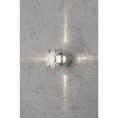 Image de Konstsmide Monza applique murale extérieure 9 x 8 cm 3W LED inclus IP54 anodisé argenté