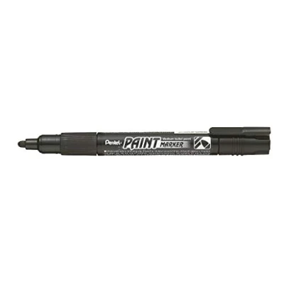 Image de Pentel Paint Marker Marqueur peinture couvrante à Pointe conique moyenne Noir