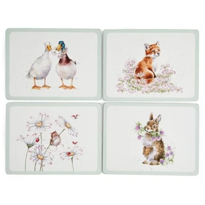 Image de Wrendale Designs Lot de 4 Sets Table Motif Fleurs Sauvages
