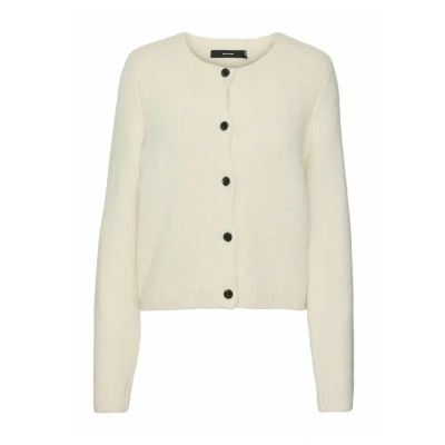 Image de Vero Moda Vmnovah Oneck Button NOOS Gilet, Femme, Taille: XS, Birch