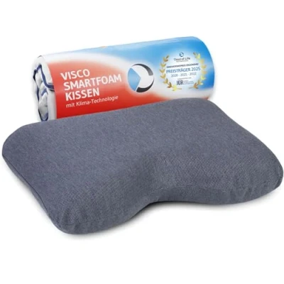 Image de Coussin à Mémoire de Forme GIANFAR Quickdry Oreiller Ergonomique en Mousse Viscoélastique Idéal pour Dormir sur Le Côté Taie avec Thermorégulation et Séchage Rapide 55x40x12/10cm