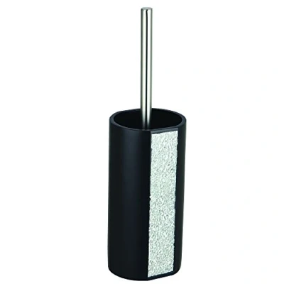 Image de MSV Brosse WC avec Support polyresine Luanda Noir