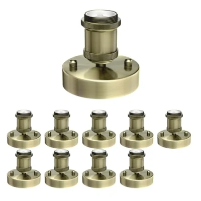 Image de ledscom.de 10 pièces plafonnier/douille de lampe RETRA, doré mat, 1x E27 max. 60W