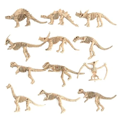 Image de WANGCL 12 Pièces Squelette de Fossiles Dinosaure d&#039;Excavation, Jouets Simulation d&#039;Excavation Archéologique, Figurines Jeu pour Enfants