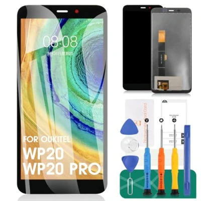 Image de Écran LCD de rechange pour Oukitel WP20 Pro tactile Digitizer Assemblée Kits réparation (noir, sans cadre)