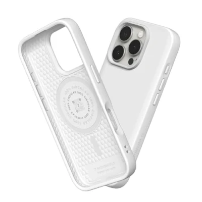 Image de RhinoShield Coque Compatible avec [iPhone 16 Pro Max] SolidSuit Magsafe Fine Technologie d&#039;absorption des Chocs et Finition Premium Mate Blanc