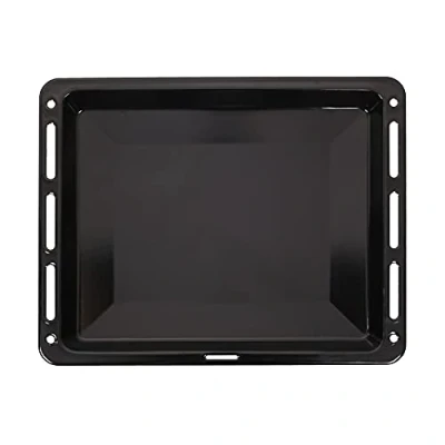 Image de ICQN Plaque de cuisson 460 x 370 30 mm (L L P) profondeur Bac à graisse émaillé pour four et cuisinière Convient Bosch Neff Constructa Résistant aux rayures la rouille