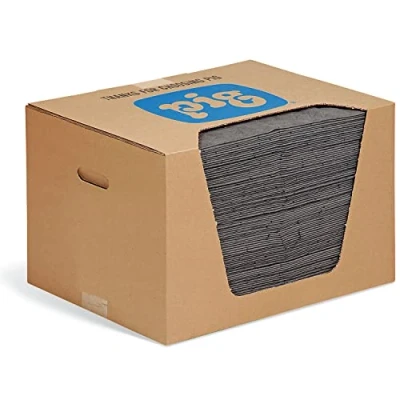 Image de Neuf Pig Mat240 universel Tapis, 83.6 l absorption, 51 cm de longueur x 38 largeur, 100 Pad/Distributeur, gris (lot 100)