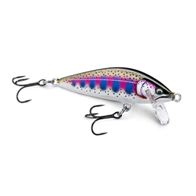 Image de Rapala Leurre de Pêche Countdown Elite Construction Balsa d&#039;Eau Douce Coulant Profondeur Nage 1,2m Taille 7,5cm/10g Fabriqué en Estonie Gilded Rainbow Trout