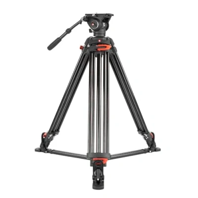 Image de Caruba Videostar 188 Pro Trépied vidéo Robuste, Stable et Polyvalent pour Un positionnement précis de l&#039;appareil Photo Fermeture Rapide vis 1/4&quot; Charge maximale : 15 kg