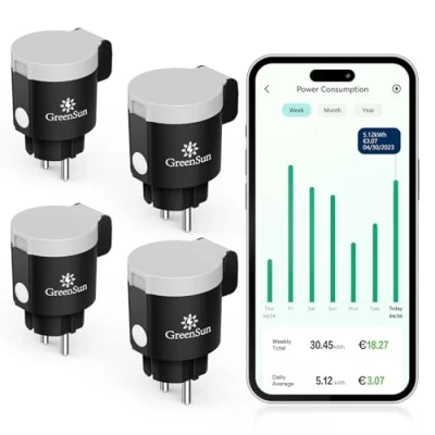 Image de Prise Connectée, GreenSun Programmateur Electrique, Connectée Alexa, programmable, minuteur Consommation programmable 4PCS