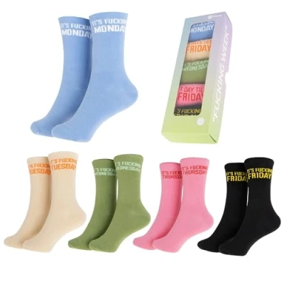 Image de fisura. Fcking Week Pack de Chaussettes, Multicolore, 38 Mixte