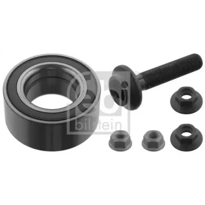 Image de FEBI BILSTEIN 100725 Kit de roulements roue Essieu avant gauche, droit avec écrou, vis 82 Roulement à billes contact oblique