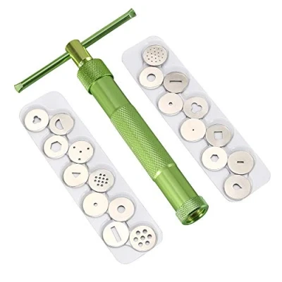 Image de Vicloon Extrudeuse en Pâte Acier Inoxydable avec 20 Disques d&#039;extrusion pour Gâteau Sucre Objets d&#039;art