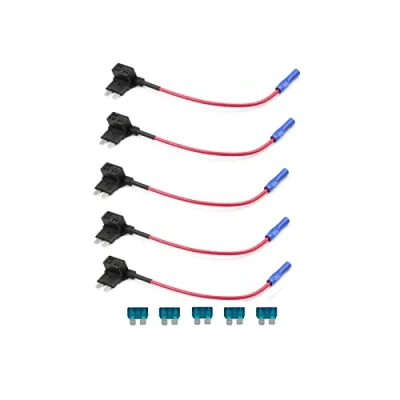Image de KOLACEN Automobile Camion De Voiture 5 Pièces 16 Gauge Fusible Add a Circuit Adaptateur TAP pour Type Lame Standard + 15Apm